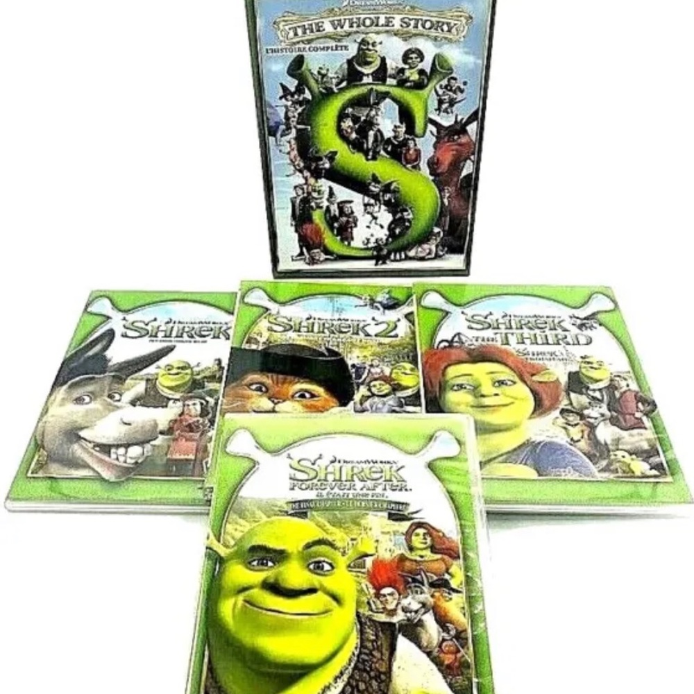 Shrek: The Whole Story DVD Box Set, 2010, 5-Discs, Complete Series (Like New)
